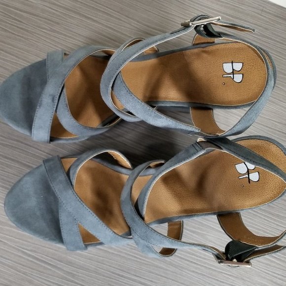 BP Summers Wedge Sandal, Blue-Grey, Womens Size 7.5 M - Picture 9 of 12